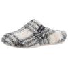 Pantoffel VERBENAS "York Gales", Damen, Gr. 37, grau (weiß, grau), Textil, kariert, klassisch, Schuhe Hausschuh Pantoffeln, in karierter Optik