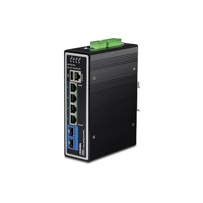 TRENDnet TI-BG62i 6 Port DIN-Rail Switch, Industrial Gigabit L2+ Managed PoE++