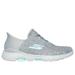 Skechers Women's Slip-ins: GO GOLF WALK 5 - Slip-Ins Shoes | Size 6.0 | Gray/Aqua | Textile/Synthetic