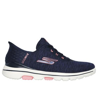 Skechers Women's Slip-ins: GO GOLF WALK 5 - Slip-Ins Shoes | Size 11.0 | Navy/Pink | Textile/Synthetic