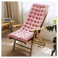 MTFZD Rocking Chair Cushions Thicken Sun Lounger Recliner Cushions Lounge Folding Wicker Chair Pads Garden Patio Relaxer Bed Chair Bench Cushion (no Chairs) (Color : Pink, Size : 125cmx50cmx10cm)