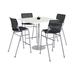 KFI Studios Kool 42" L Square Manufactured Wood Breakroom Table & Chair Set Metal in White | 41 H in | Wayfair T42SQ-B1922SL-38-D354-BR2300-P10