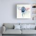 Gracie Oaks Bessie by Avery Tillmon - Wrapped Canvas Graphic Art Canvas in Blue/White | 14 H x 14 W x 2 D in | Wayfair