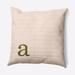 Wade Logan® Auggie Modern Monogram Indoor/Outdoor Throw Pillow Polyester/Polyfill blend in Green | 18 H x 18 W x 7 D in | Wayfair