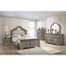 Rosalind Wheeler GerrieUpholstered Arched Headboard Bedroom Set 4 Pieces Upholstered in Brown/Gray | 65.25 H x 85.75 W x 82.5 D in | Wayfair