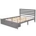 Red Barrel Studio® Arleatha Modern Wood Platform Bed w/ 2 Drawers Wood in Gray | 40.7 H x 61 W x 80.7 D in | Wayfair