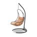 East Urban Home Garden Egg Chair w/ Stand, Metal in Brown | 47.2 H x 23.6 W x 84.6 D in | Wayfair C10EAC2AA5B54512A58BD6CC9B598F59