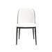 Corrigan Studio® Back Side Chair Dining Chair Upholstered/Metal in White/Black | 32.9 H x 19 W x 21.1 D in | Wayfair