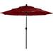 Wade Logan® Bettine 120" Market Umbrella - 3-Tie Sunshade w/ Push Button Tilt & Easy-Open Crank Metal in Red | Wayfair