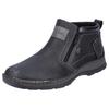 Winterstiefelette RIEKER, Herren, Gr. 46, schwarz, Leder, Lederimitat, klassisch, Schuhe, mit beidseitigen Reißverschlüssen