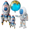 Astronaut Space Balloons Space Themed Balloons Rocket Helium Balloons Kids Toys Baby Shower Outer