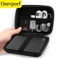 External Storage Hard Case HDD SSD Bag For 2.5 Hard Drive Power Bank USB Cable Charger Power Bank