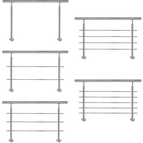 Treppengeländer Edelstahl Handlauf für Treppen, innen und außen, Balkon, Balustrade, silber, Länge: