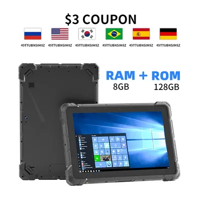 HIGOLE F7G Mini-PC-Tablet, industrielles, robustes Tablet, Windows 10 Pro Pad, Touchscreen-Display, Intel N4120 WIFI, 8 + 128 G Mini-Computer