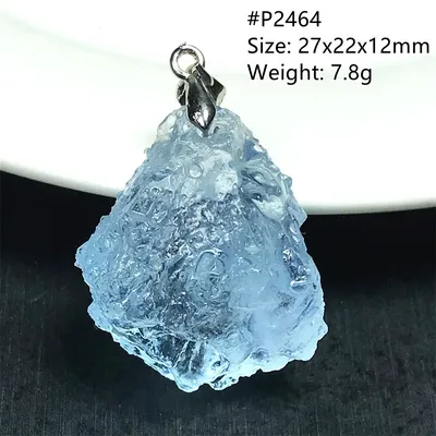 Natürliche Ozean Blau Aquamarin Stein Halskette Anhänger Schmuck Für Frauen Dame Männer Liebe