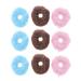 9pcs Dog Chew Toy Plush Donut Shaped Squeaky Squeaking Sound Toy Plush Pet Puppy Toys Pets Bite Chewing Puppy Dog Toy (Each Color 3pcs)