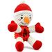 Malier Christmas Squeaky Dog Toys Durable Rubber Dog Chew Bite Toy Stuffed Dog Toys Funny Interactive Dog Toys with Crinkle Paper for Puppy Small Medium Pets Dogs (Snowman)