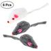 6Pcs False Mice Toys Interactive Mini Funny Mouse Toys with Sound Squeaky Toys for Pet Cats Kitty Kitten