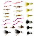 Superbe Flies 24 Favorite Trout Fly Fishing Flies Kit | Dry Flies Nymphs Flies Streamers Stonefly Hopper and Wet Fly Lures for Trout Fishing