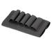 Tactical Shooter s Shotgun Shell Pouch Cartridge Stock Holder Carrier Pouch Portable 5-Cell Cartridge Bag(Black)