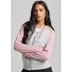 Kapuzensweatjacke SUPERDRY "ESSENTIAL BASEBALL ZIP HOODIE" Gr. L, pink (grey marl, la soft marl) Damen Sweatjacken