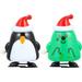 Christmas Wind Up Toys Holiday Penguin Christmas Tree Clockwork Toys Walking Toys Xmas Stocking Stuffer Bag Filler Kids Christmas Toys(Black Green)(2pcs)