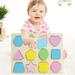 CNKOO 1 Set Baby Kids Wooden Learning Geometry Educational Toys Puzzle Children Early Learning 3D Shapes Wood Jigsaw Puzzles Puzzle Boards Shape Sorter Gift
