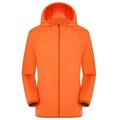 Wyongtao Women Men Windproof Jacket Winter Fleece Snow Coat Hooded Raincoat Sports Running and Mountaineering Suit Orange M