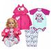 Reborn Dolls Baby Clothes 3 Pieces Suit for 22 -24 Reborn Baby Doll Girl Clothing