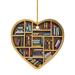 Christmas Heart-shaped Bookshelf Pendant Ornament Hanging Decoration Gifts