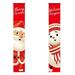 Happy Christmas Porch Sign with Santa Claua and Snowman Hanging Banners Couplet for Holiday Home Wall Front Door Garden Yard Indoor Outdoor Party Xmas Decoration - Merry Christmas and Happy ï¼ˆ1pairï¼‰