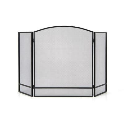 Costway 3-Panel Foldable Fireplace Screen with Wro...
