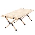Foldable Wood Portable Picnic Table Large Camping Folding Table Wooden Roll Camping Folding Outdoor Picnic Up Indoor Beach Wood for Barbecues Trips Backyard Partie Travel
