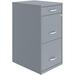 18 inch 3 Drawer Metal File Cabinet with Pencil Drawer Gray