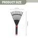 NUOLUX Leaf Rake Plastic Rake Gardening Rake Tool Small Garden Rake with Handle