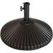 50lb Umbrella Base Water Filled 23 Round Recyclable Plastic Outdoor Market Umbrella Stand Base for Deck Lawn Garden Brown
