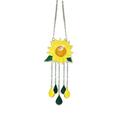 Koaiezne Beautiful Sunflower Window Siding Decorative With Chains For Home Decor Home Decor Wind Chime Ornament