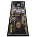 HUAHOO Black Money Rugs 100 Dollar Bill Area Rug Door Mat Runner for Living Room Bedroom Indoor Outdoor Rug 22 x 53