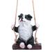 Dog Hanging Statue Swing Ornament Figurine Resin Animal Sculpture Swinging Lovely Statues Yard Puppy Patio