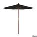 Havenside Home Port Lavaca 7.5ft Round Wood Umbrella by Base Not Included Black