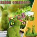 voss 2pc flocked rabbit easter decor resin garden bunny statue easter garden ornament