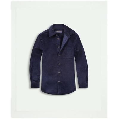 Brooks Brothers Boys Cotton Corduroy Shirt Jacket | Navy | Size 8