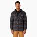 Dickies Men's Water Repellent Flannel Hooded Shirt Jacket - Black/charcoal Ombre Plaid Size M (TJ211)