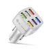 Car Charger Adapter 6 Ports USB QC3.0 Fast Car Charger QC3.0/3.1A 32V Upgraded Smart Shunt Car Phone Charger Compatible iPhone 14 13 12 Pro Max/All Smart Phones (White)