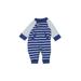 Baby Gap Long Sleeve Outfit: Blue Stripes Bottoms - Size 0-3 Month