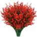 Yubnlvae Desktop Ornament 8 Bundles Artificial Lavender Flower Outdoor Flowers for Decoration Uv Resistant Red Home And Decor