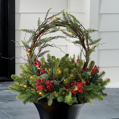 Christmas Berry And Vine Urn Filler - Grandin Road