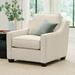 Addison Upholstered Chair - Textured Chenille Snow - Grandin Road