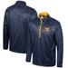 Men's Colosseum Navy West Virginia Mountaineers The Machine Half-Zip Jacket