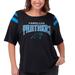 Women's G-III 4Her by Carl Banks Black Carolina Panthers Plus Size Linebacker T-Shirt